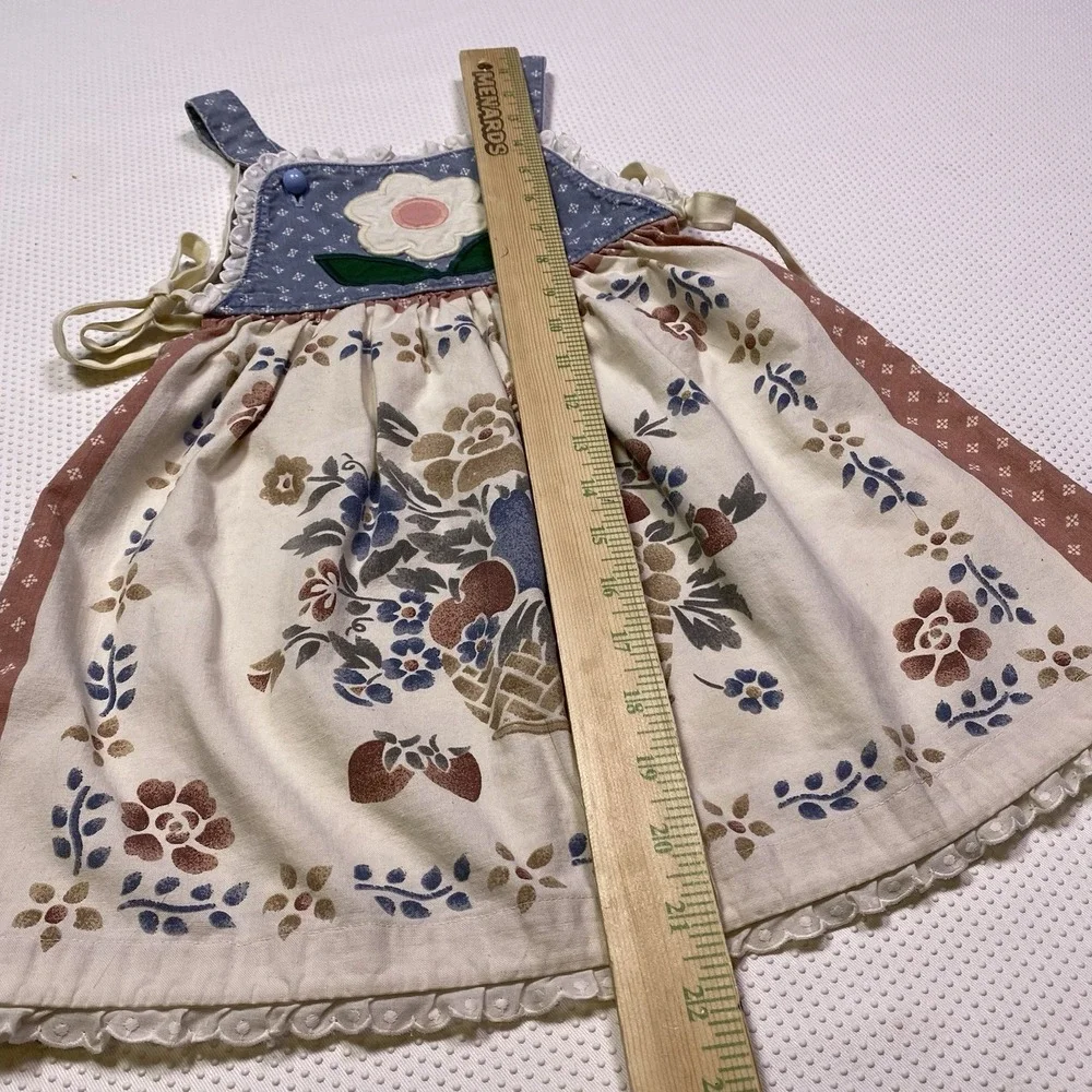 Ellen Miklas Sundress Girl's Dress Vintage Boho Heart Prairie Cottage-core Sz 4